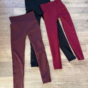 Maurices Leggings - Black, Burgundy, and Red